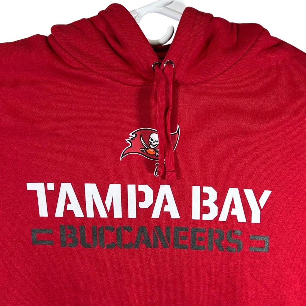 NFL Team Apparel Tampa Bay Buccaneers Hoodie Mens Large Red Sweatshirt NEW
